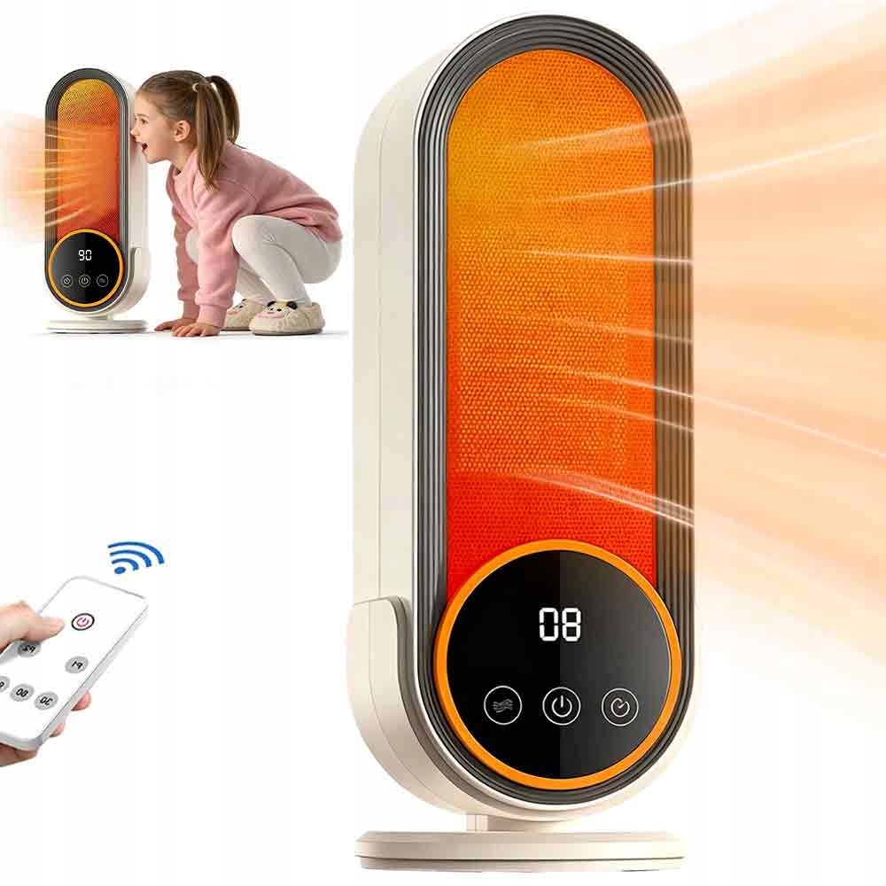 Elektrický Ohřívač S Dálkovým Ovládáním, Časovač 30 60 90 Min, Bezpečné Topení