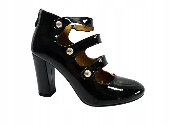 Kotníkové Boty na podpatku se zapínáním, kožené dámské boty na podpatku Karino, velikost 36