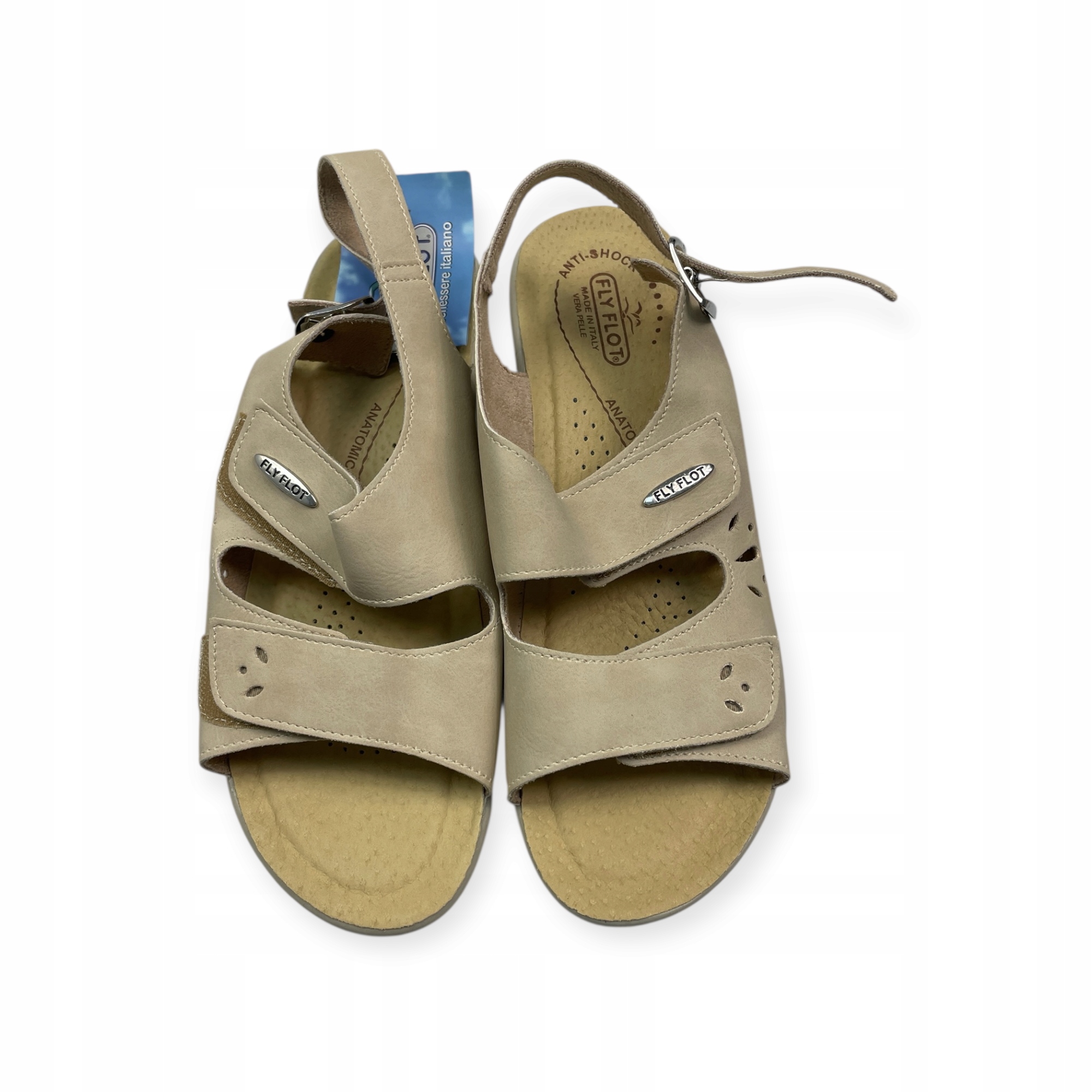 Fly Flot 39 – dámské kožené sandály s páskem, vyrobené v Itálii