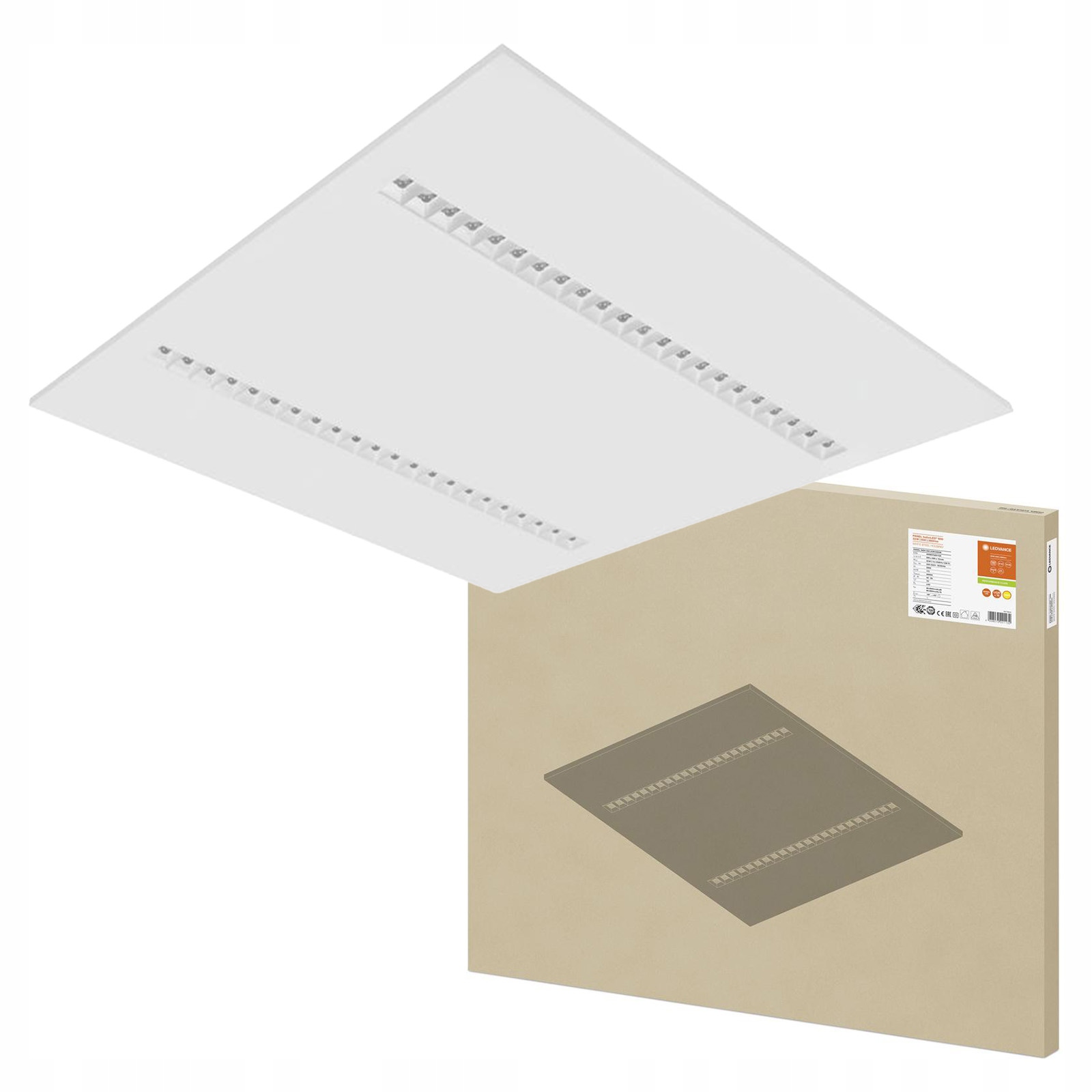 Led panel Stropné kancelárske svietidlo Kaseton 33W 3800lm 3000K 60x60cm UGR16