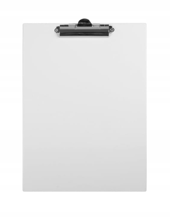 

Deska podkładka z klipsem biała A4 Clipboard