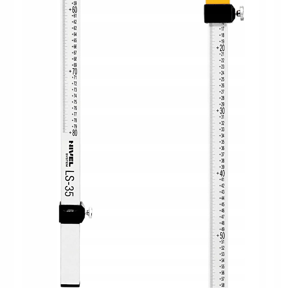 Łata laserowa aluminiowa 350cm LS-35 Nivel System Podział milimetrowy