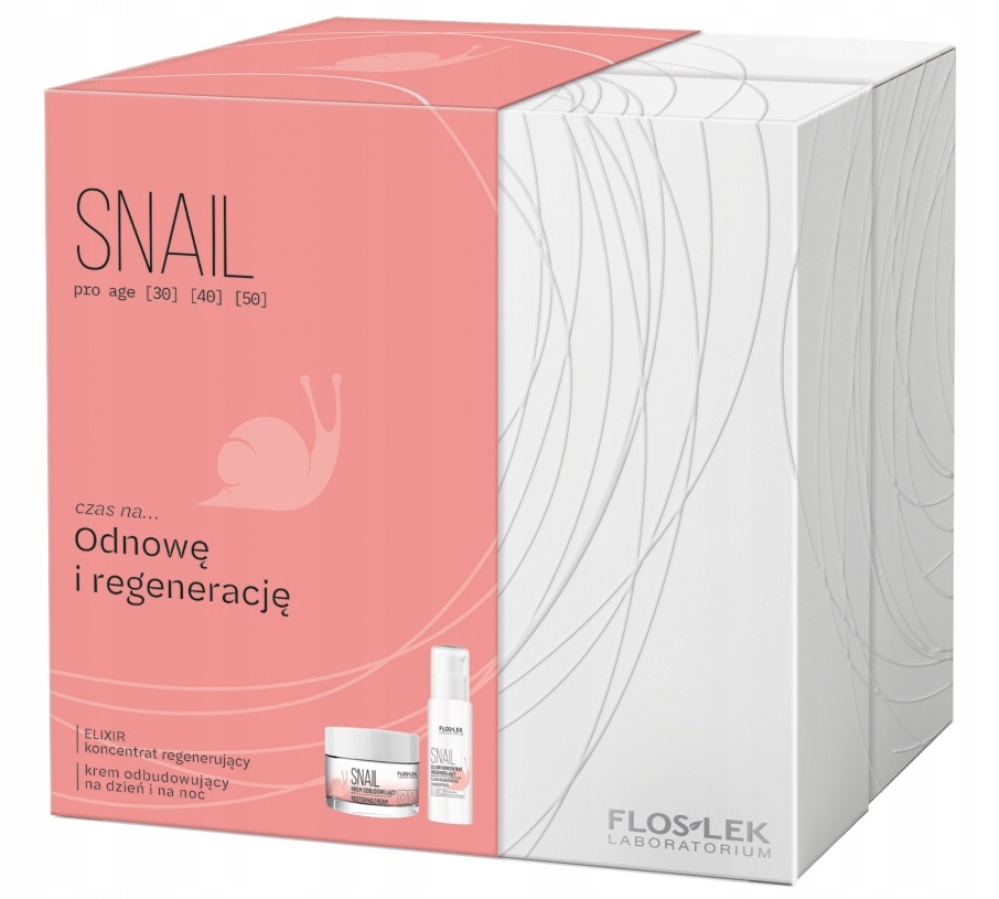 Floslek Sada Snail Pro Age Čas na obnovu a regeneraci Obnovující krém