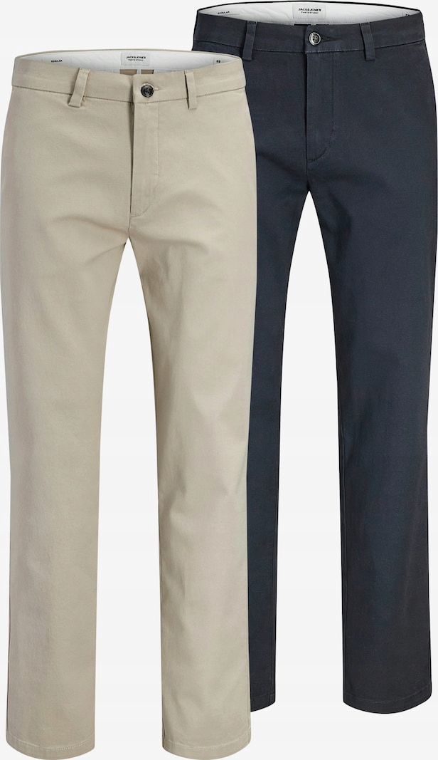 Jack & Jones Normální střih Chinosy Jpstollie Dylan Béžová, Tmavě modrá