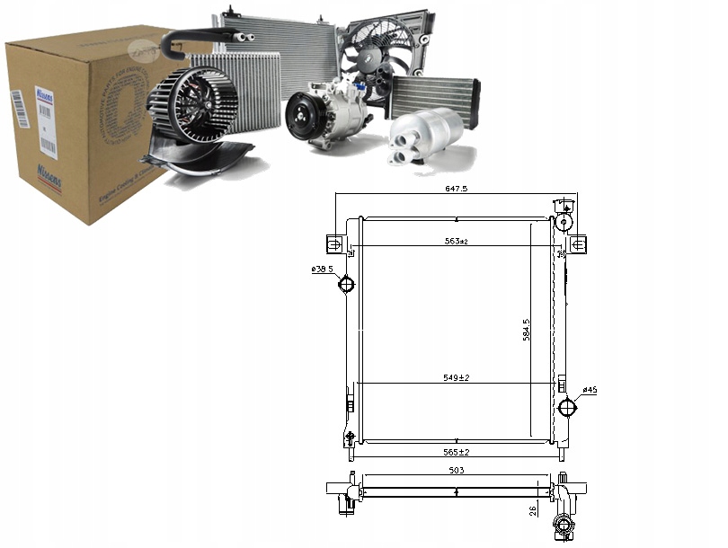 NISSENS CHŁODNICA SILNIKA NIS, 61035