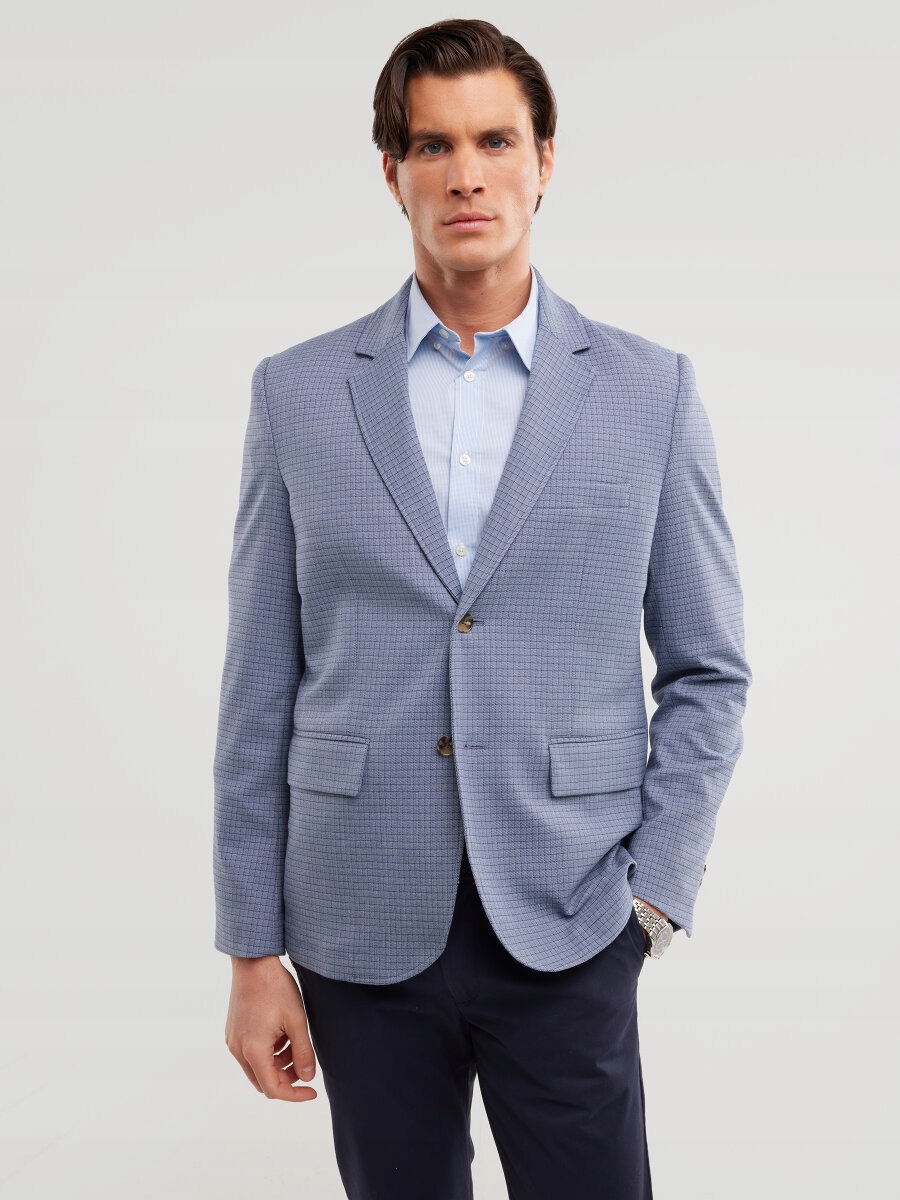 Pánská Bunda Big Star Sako Jemným Koskováním, Modrá, Gregon 401 XXL