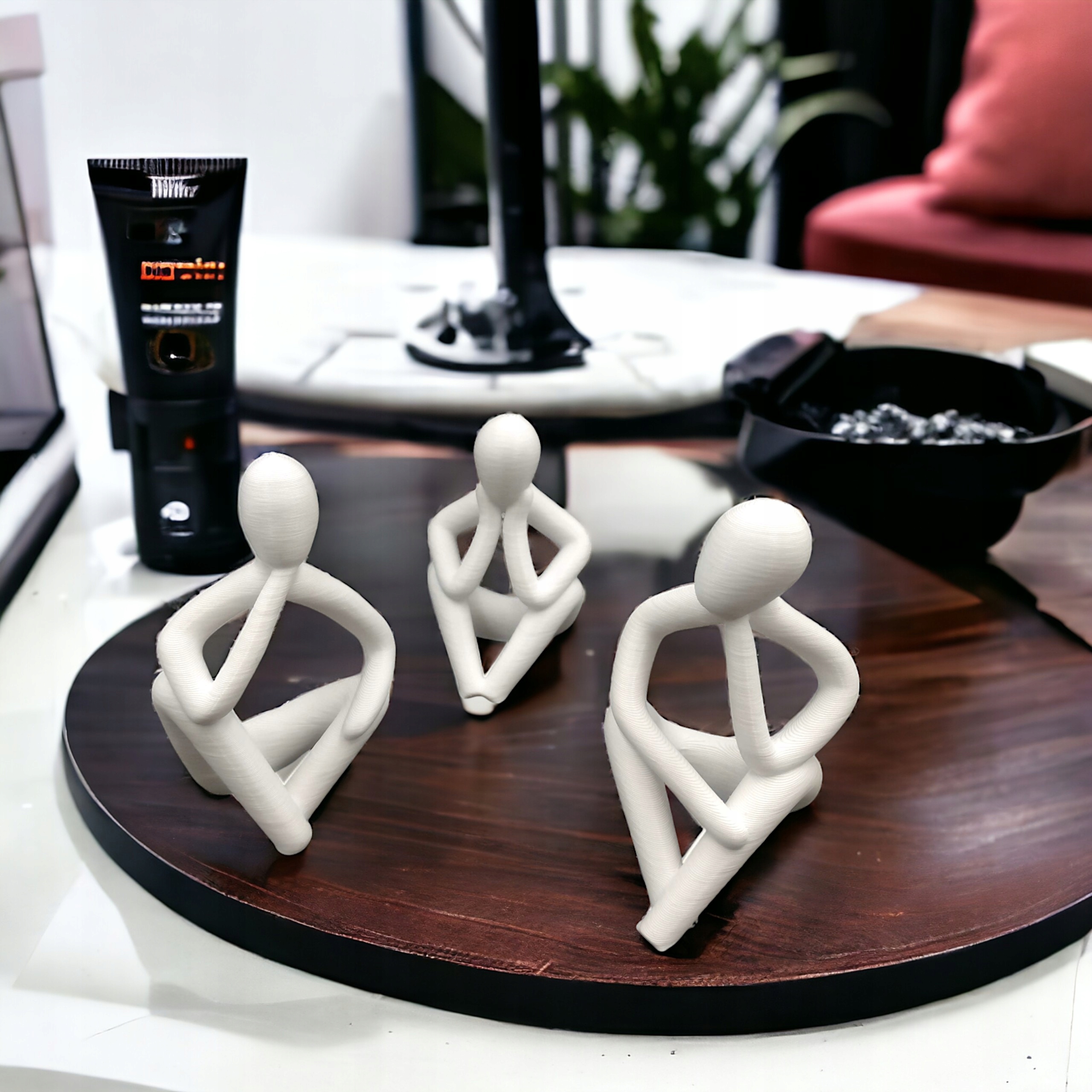 Zestaw 3x Figurka Myślicieli XXL 15 cm Dekoracje do Domu Salonu Unikat Materiał wykonania tworzywo sztuczne