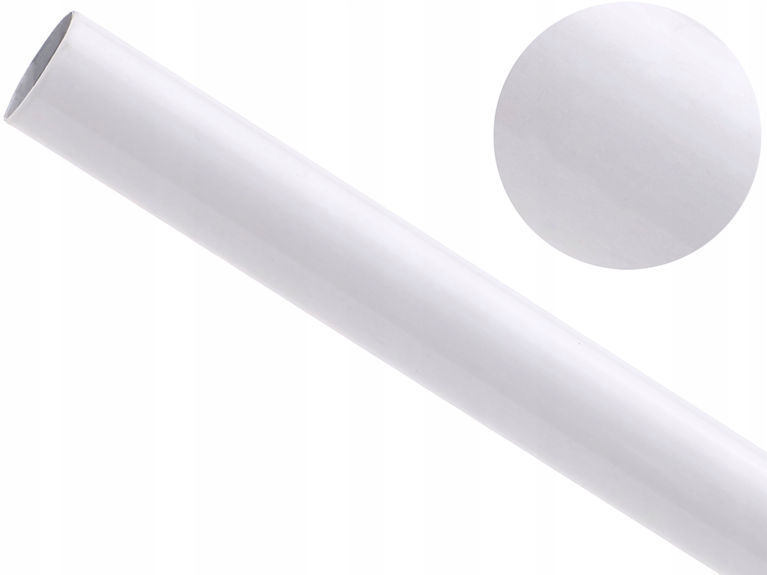 

19 mm 160 cm Rurka drążek do karnisza Biały