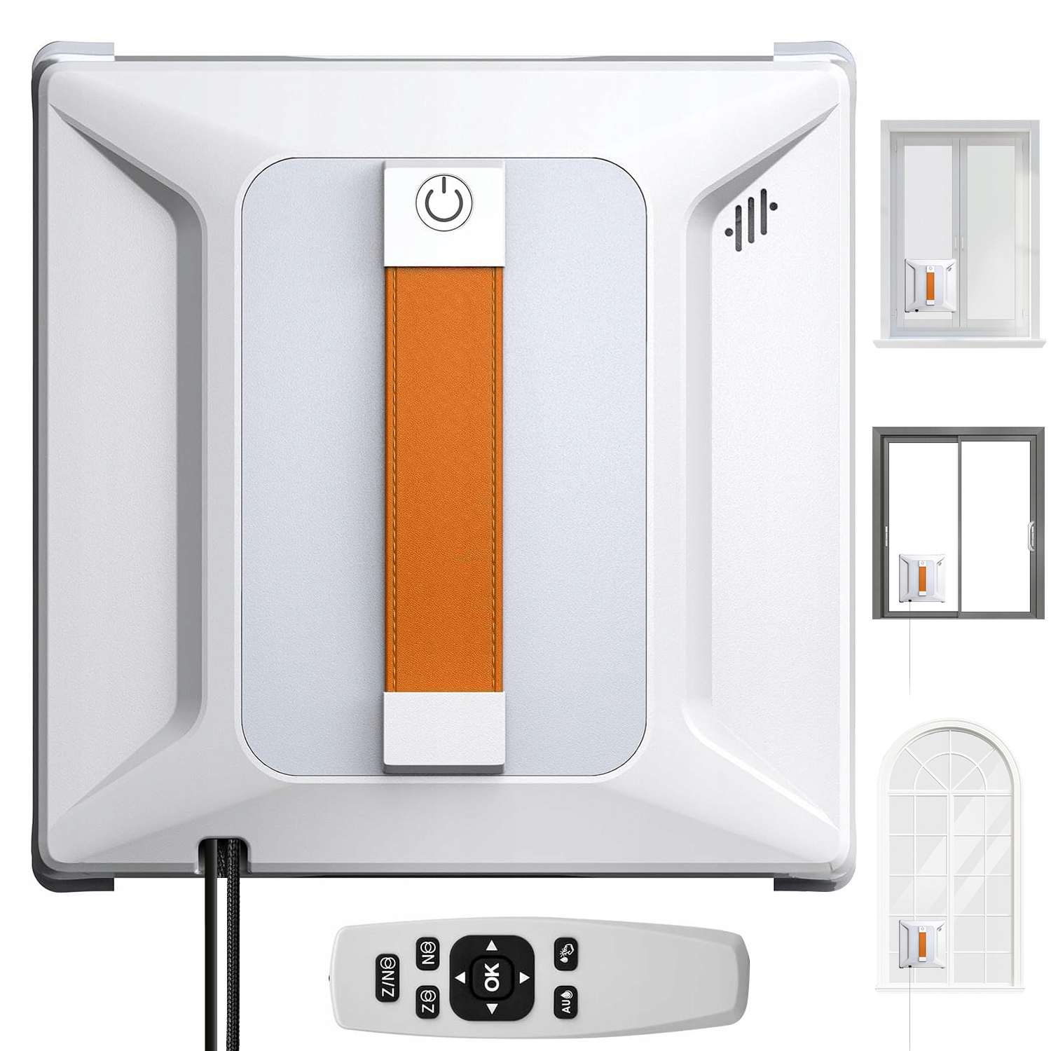 Robot Do Mycia Okien 72W 6000PA Inteligentne Wycieranie Biały