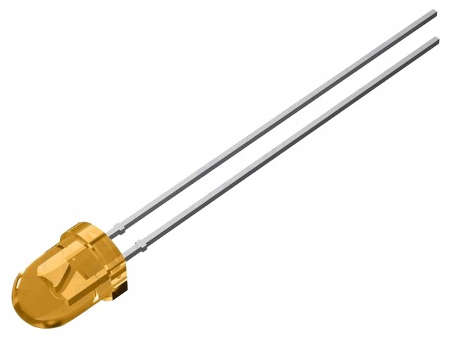 LED bursztynowy 3mm 40mcd 30° 2VDC (x1szt)