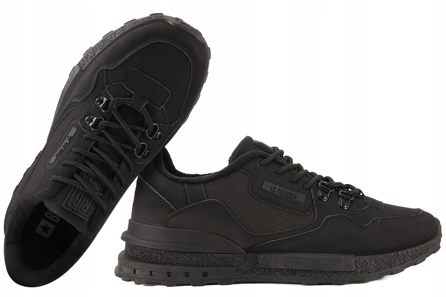 Big Star SS174411 Polobotky Zateplené Zimní Sportovní Tenisky 43 Černá