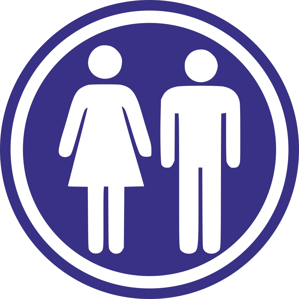 

Naklejka informacyjna Wc toaleta damsko męska 10cm