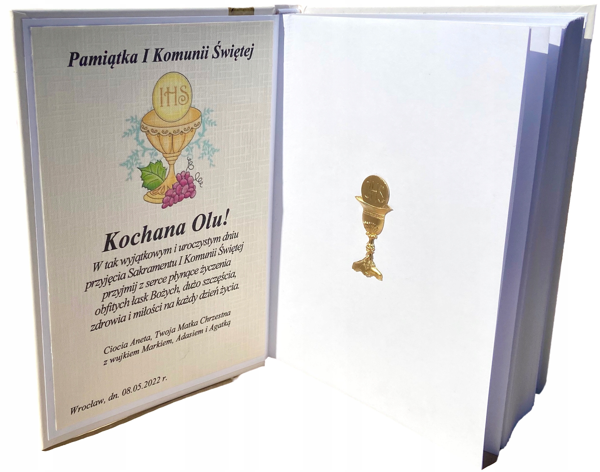 na Komunię od Chrzestnej Pamiątka Komunii