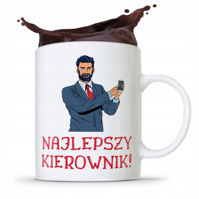 KUBEK PREZENT DLA KIEROWNIKA NAJLEPSZY KIEROWNIK z Nadrukiem ze Zdjęciem