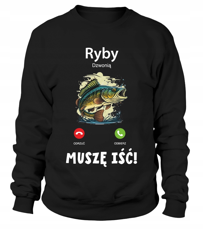 Pánská Mikina Ryby Volají 3XL Černá Pro něj Chlapa Manžela Chlapa