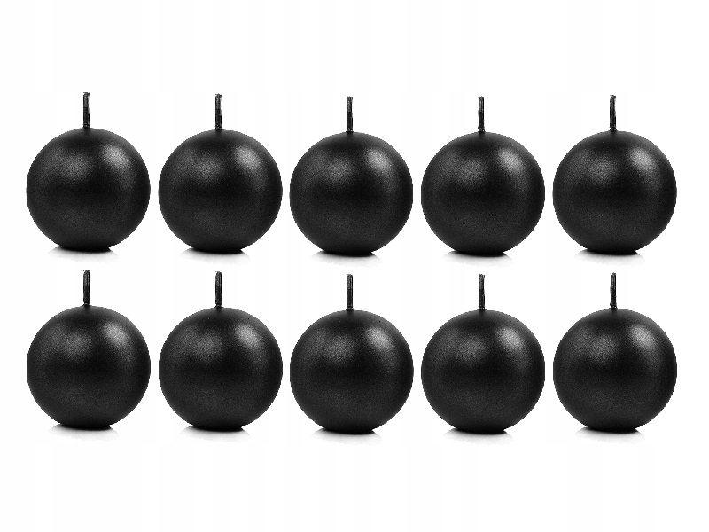 

Świece Kule Dekoracyjne Czarne 6cm 10 sztuk