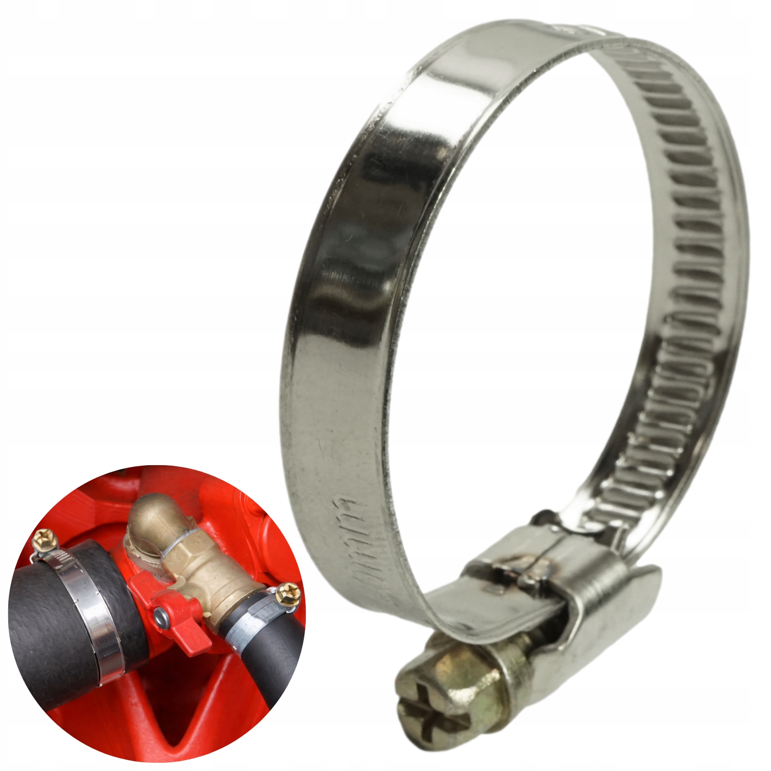 Opaska zaciskowa ślimakowa 9mm średnica 25-40mm, stal nierdzewna, 10 sztuk