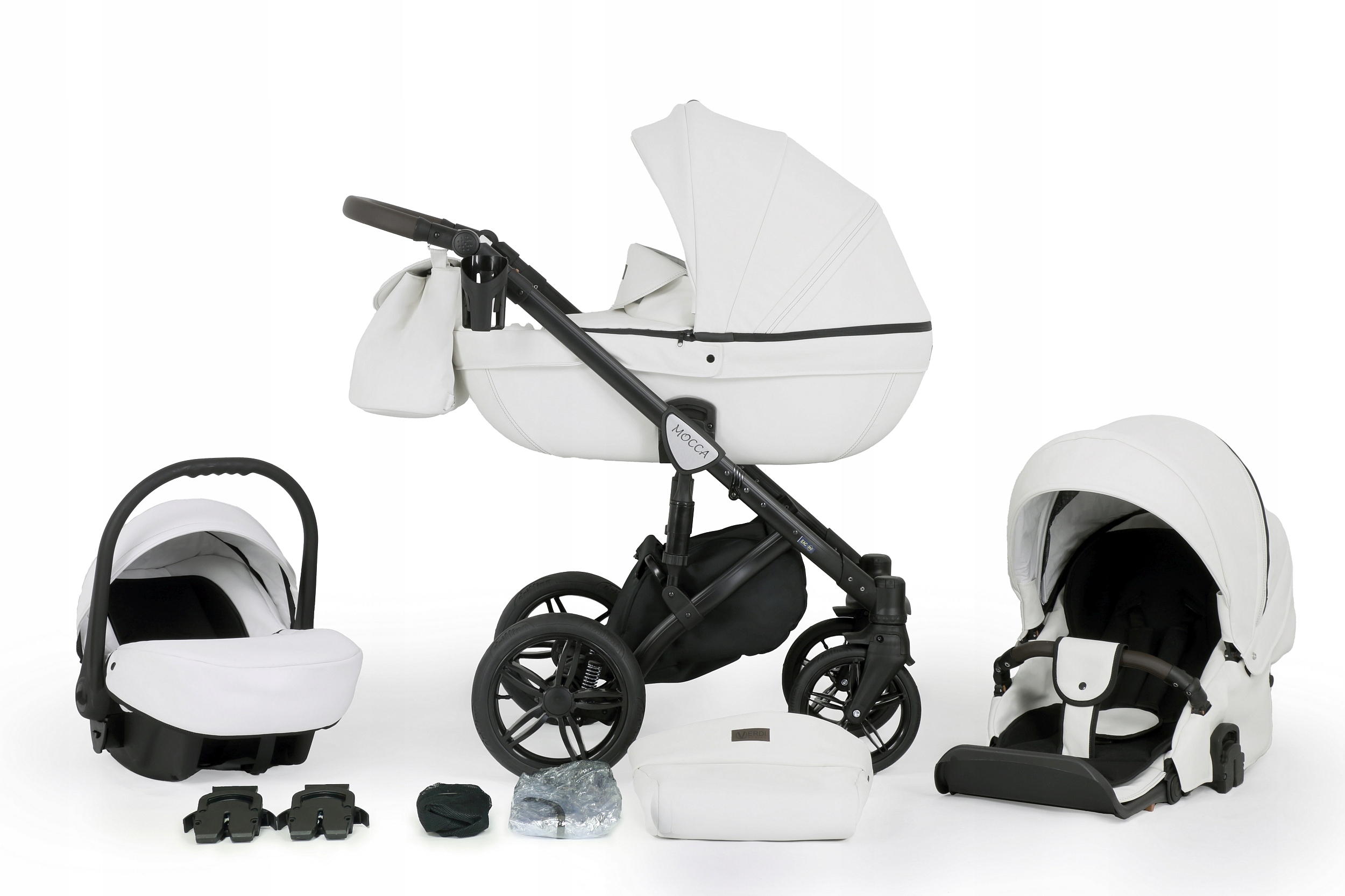 WÓZEK DZIECIĘCY VERDI MOCCA 3W1+ TORBA + AKCESORIA