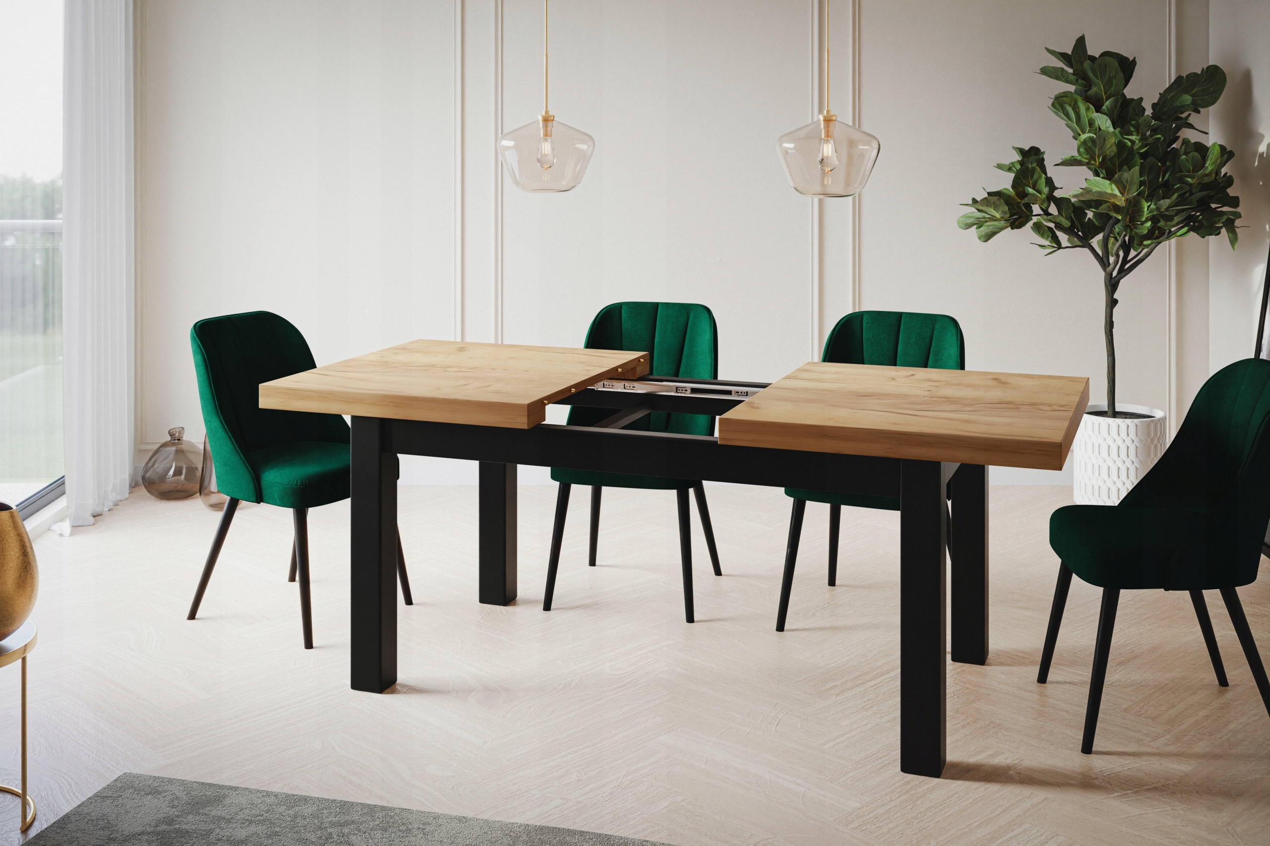 Stół rozkładany 120/160 CLASSIC Kolor mebla dąb craft