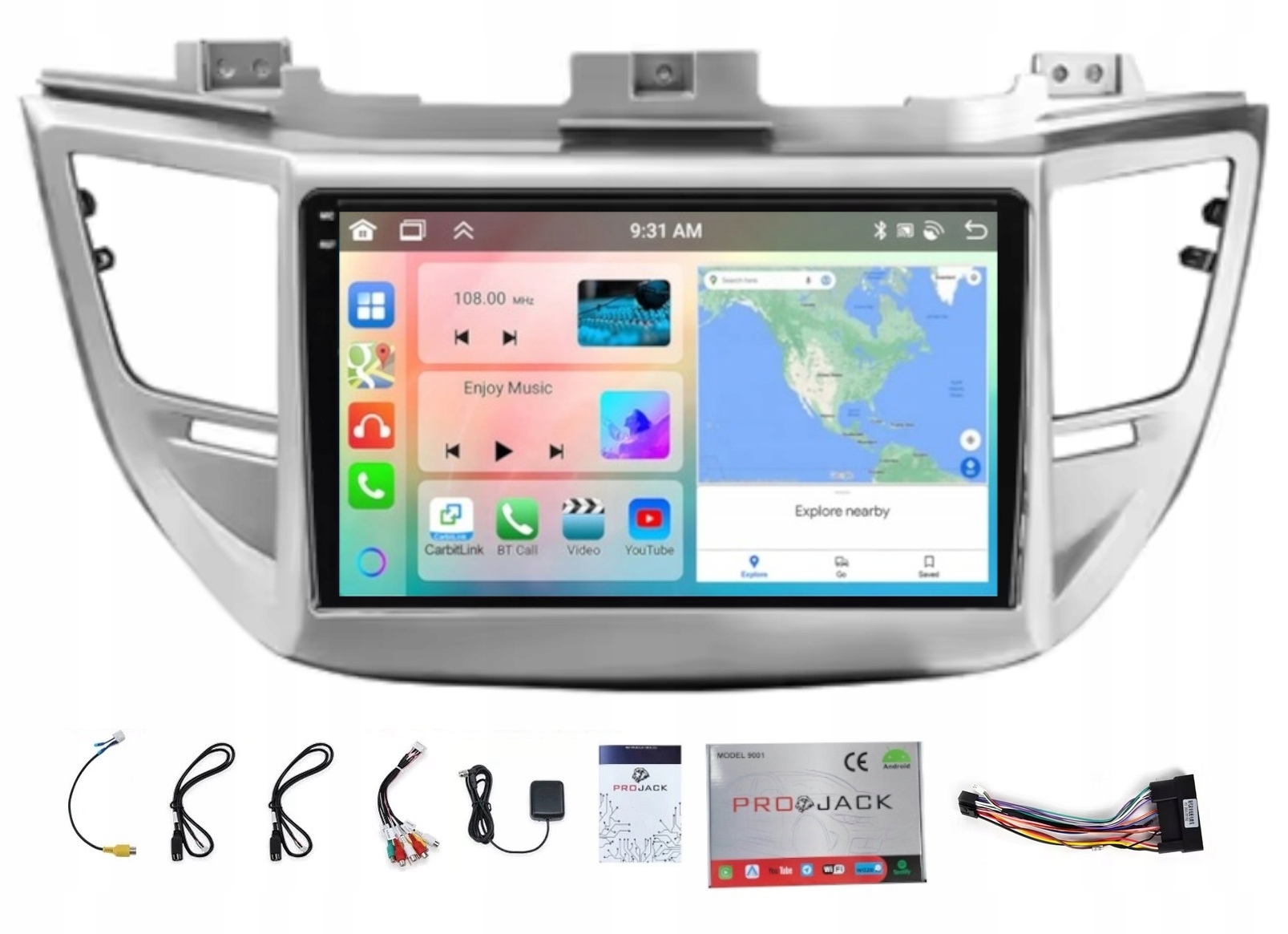 Gps Navigace Pro Android Hyundai Tucson 2015-2018 Carplay Wifi 4GB 64GB