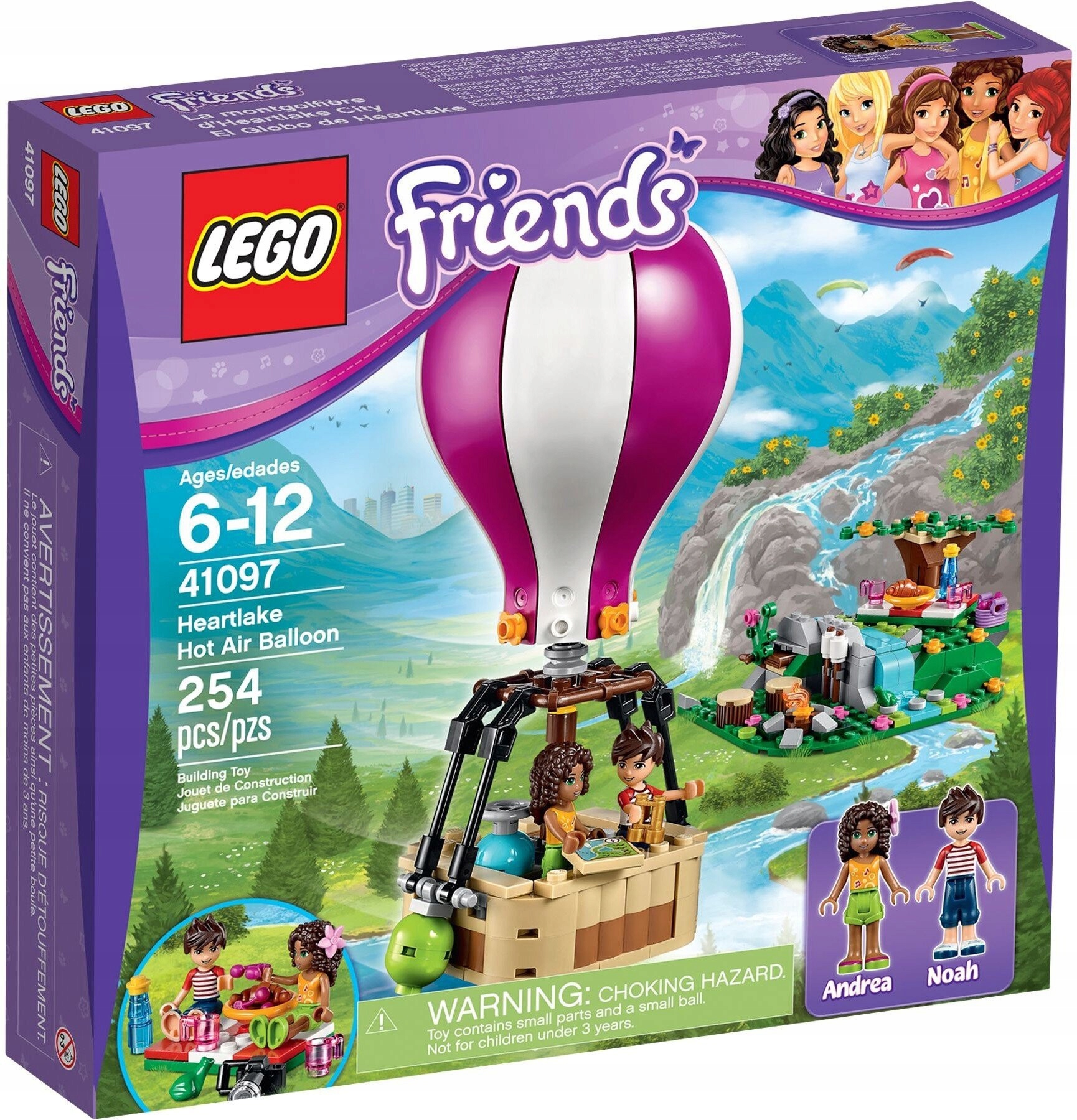 Lego Friends 41097 Horkovzdušný balón v Heartlake Nové