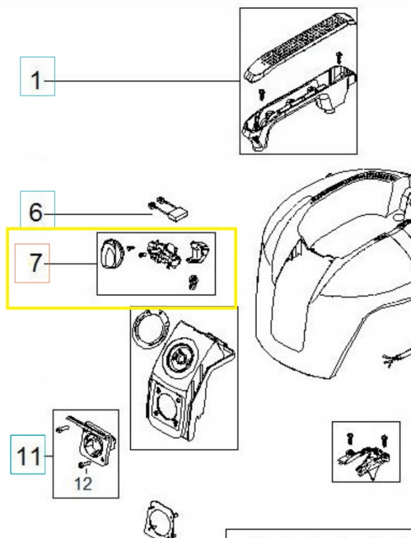 Vypínač vysavače Husqvarna 325 l