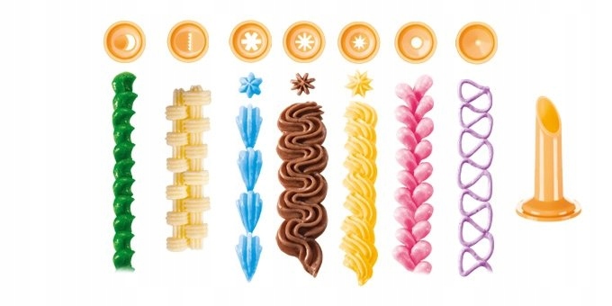 Dekorator szpryca do kremu majonezu 8 końcówek Kod producenta 630527