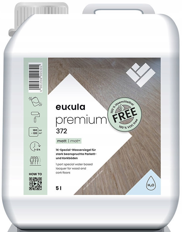 Eukula Premium 372 Mat 5L lak na dřevo a dřevěné podlahy