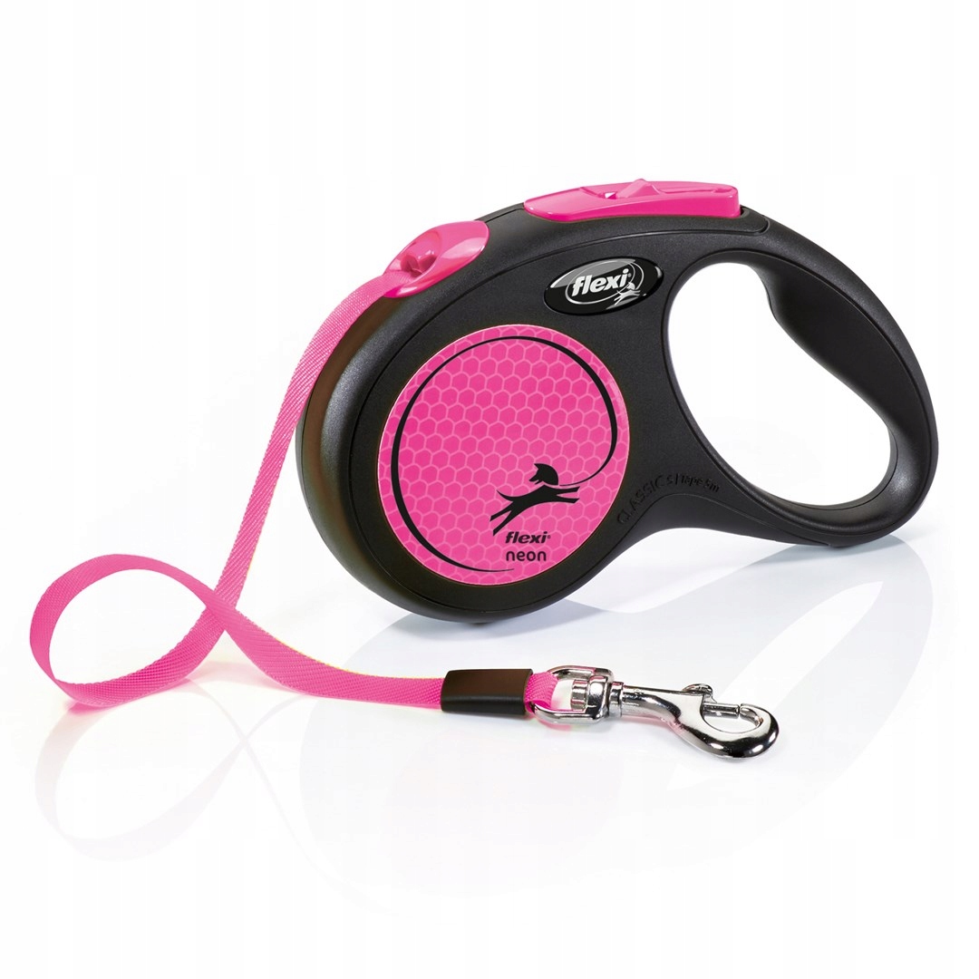 Levně Vodítko flexi automatické New Neon S páska 5 m pro psa do 15 kg, barva