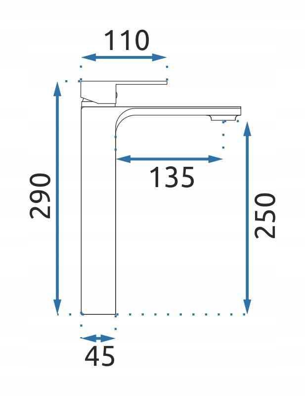 BATERIA UMYWALKOWA MY1802-21C URBAN CHROM WYSOKA Kod producenta REA-B9905