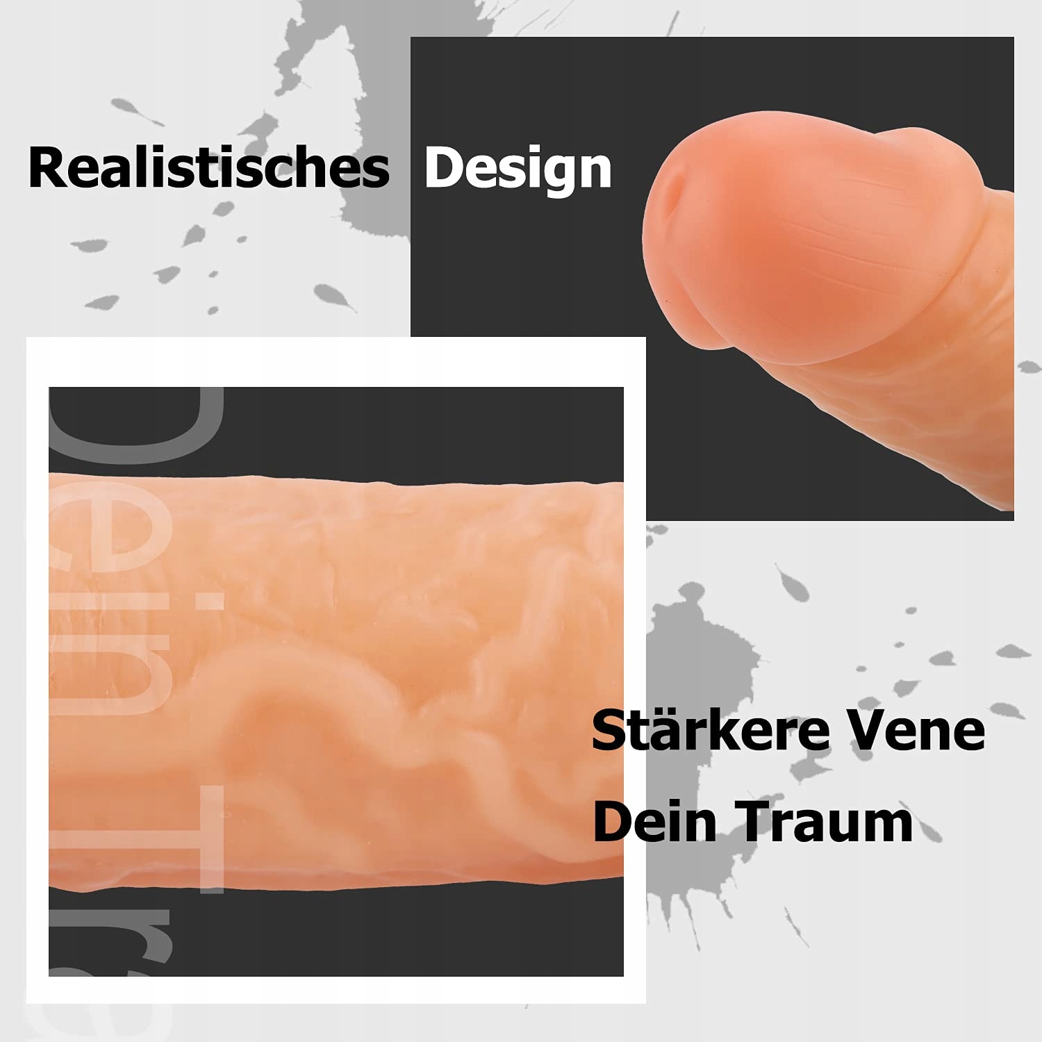 GREENPINECONE Realistyczny Dildo z Przyssawką 19CM dla Kobiet Mężczyzn — miniatura 2