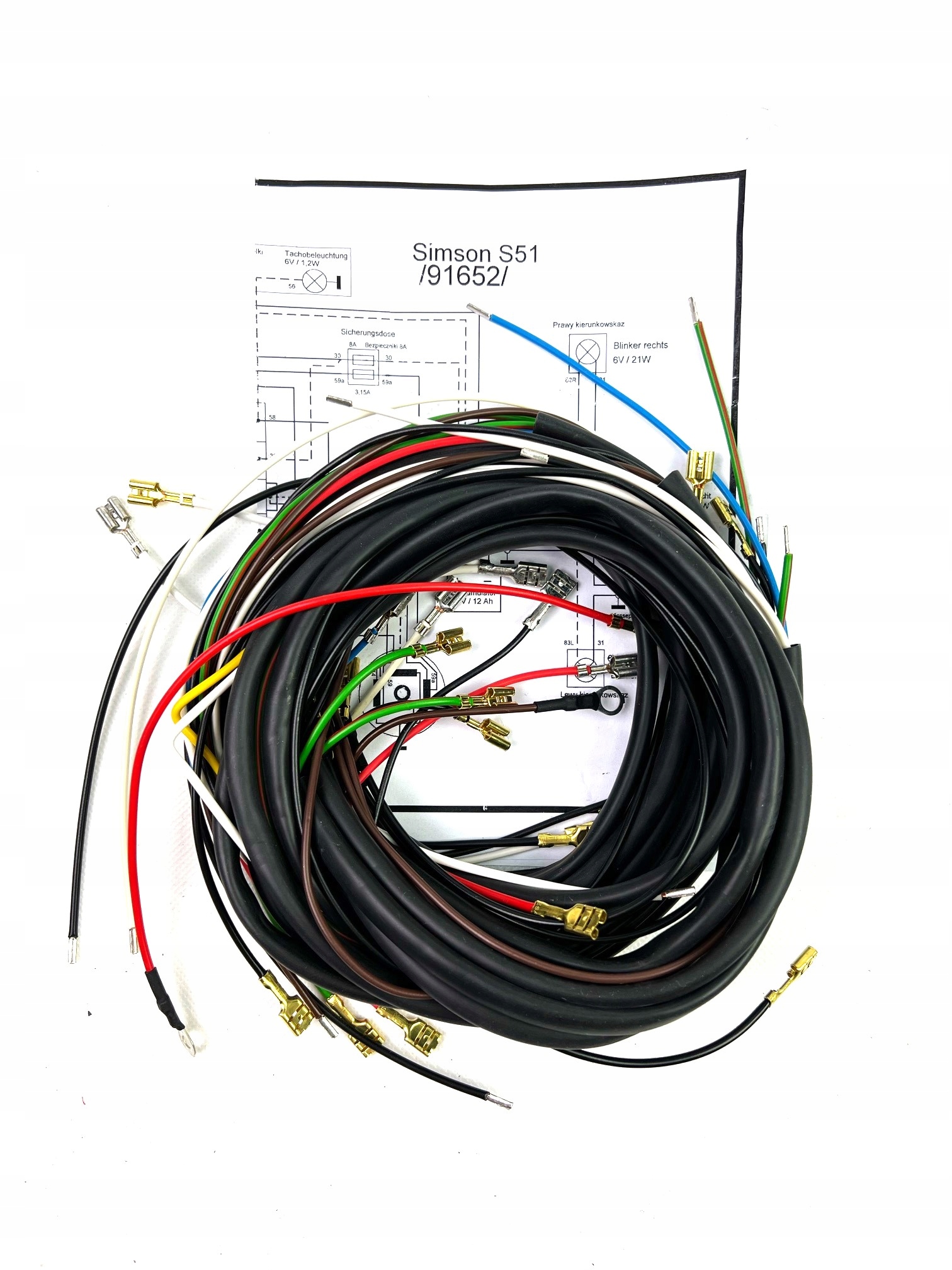 Instalacja elektryczna Simson S51 wiązka