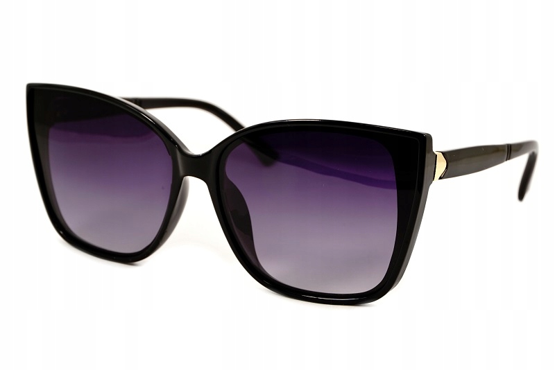 MARKOWE OKULARY PRZECIWSŁONECZNE DAMSKIE POLARYZACYJNE Z FILTREM UV400 ETUI Fason kocie