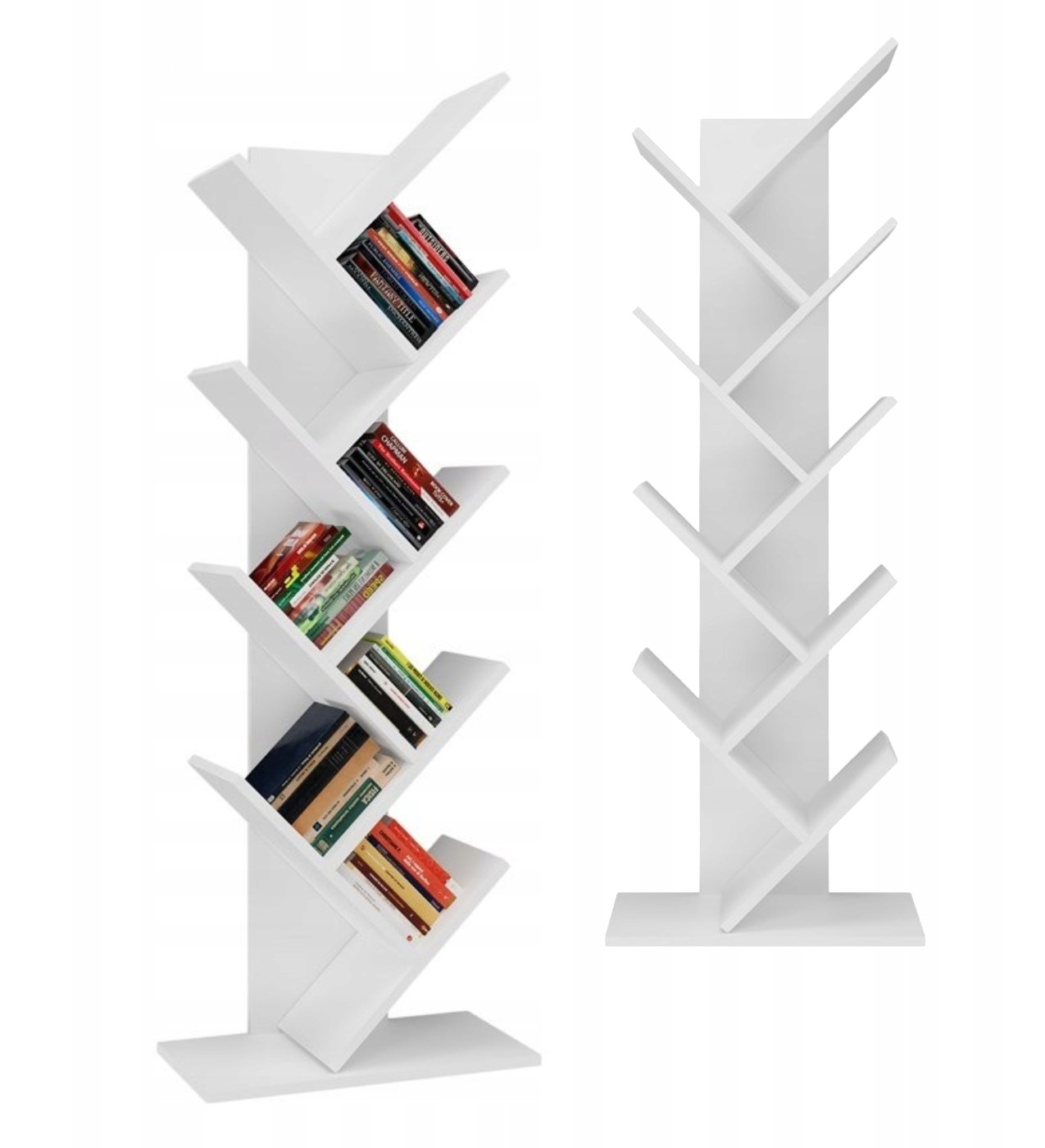 REGAŁ NA KSIĄZKI PÓŁKA BIBLIOTECZKA NOWOCZESNA DRZEWKO