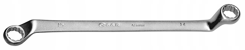 S&r Očkový kľúč obojstranný ohnutý 36x41 mm Cr-V Professional Drive