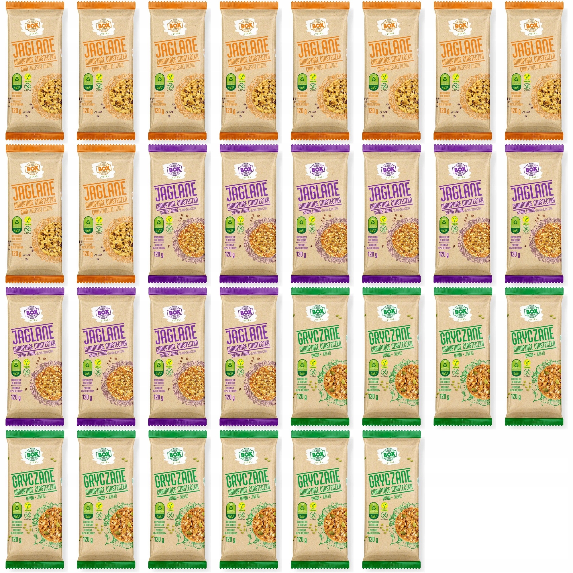 Zestaw chrupiących ciasteczek Zpc Box MIX 3 smaków 30 szt.