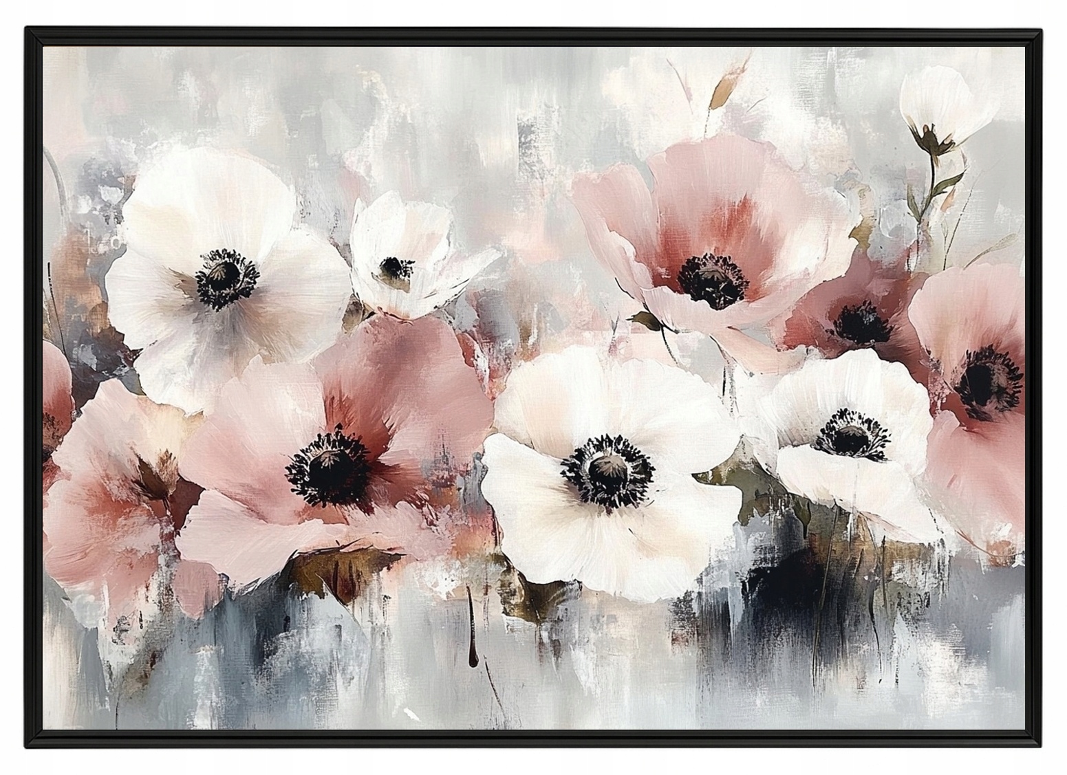 Plakát Rámeček Hliník Akvarel Příroda Květiny Zavěšení Kytice Zahrada 100x70