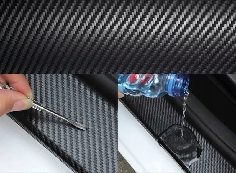 TAŚMA KARBONOWA ANTYKOLIZYJNA AUTA 5CM / 5 METRÓW Stan opakowania oryginalne