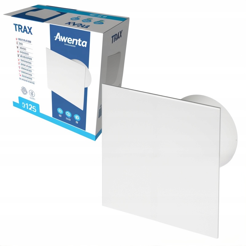 Wentylator łazienkowy Awenta Trax fi 125 mm WTB125 biały