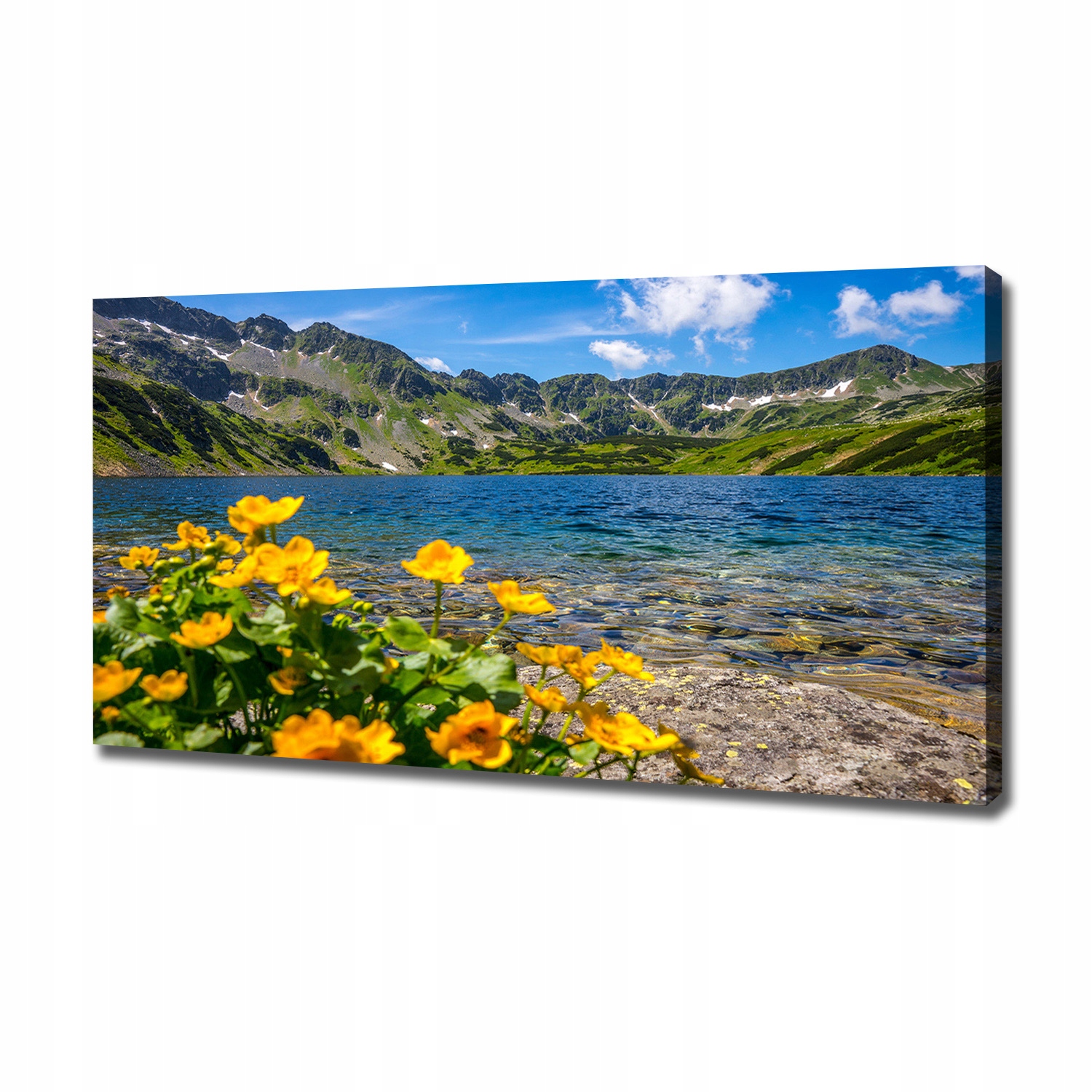 

Foto obraz na płótnie Jezioro w górach 120x60 cm