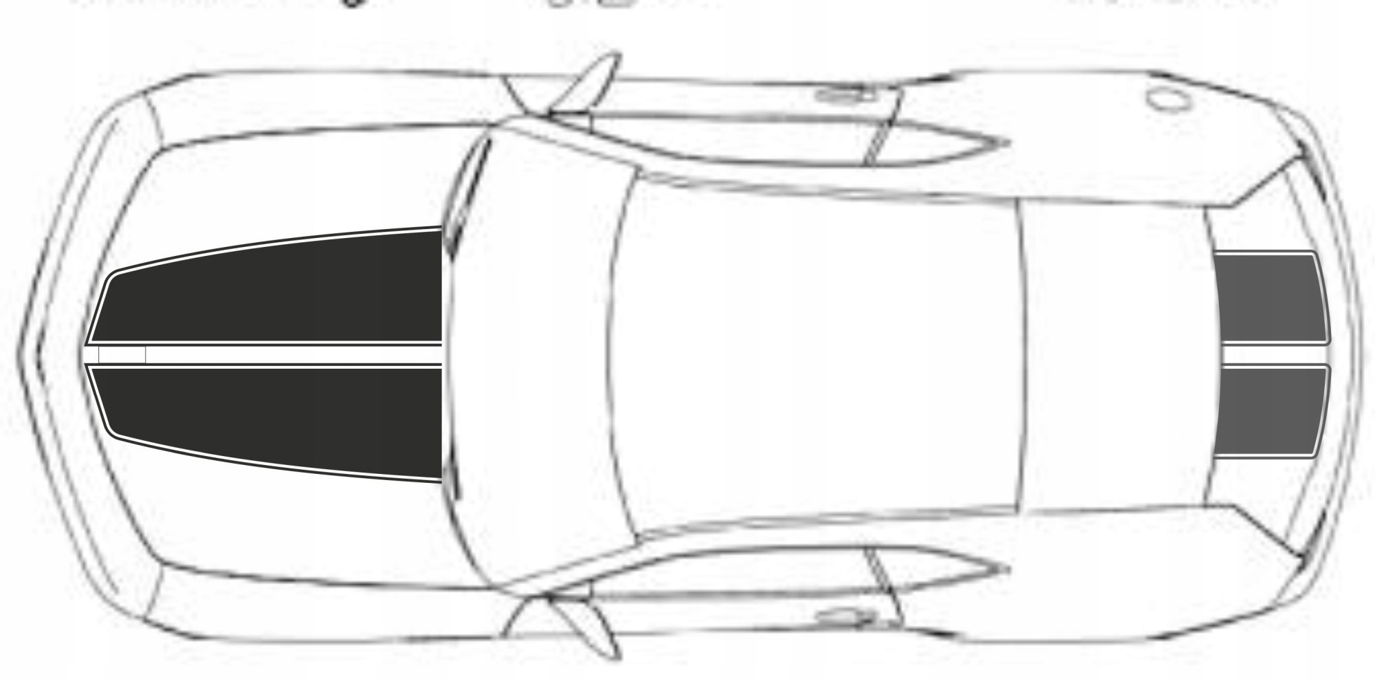 Naklejki tuningowe Pasy na maskę i klapę Chevrolet Camaro 01 EAN (GTIN) 5905090176060