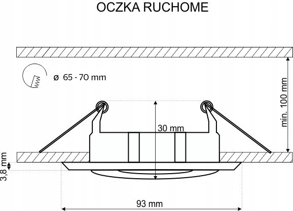 OPRAWA HALOGEN OCZKO BIAŁE RUCHOME + GNIAZDO GU10 Marka Leding