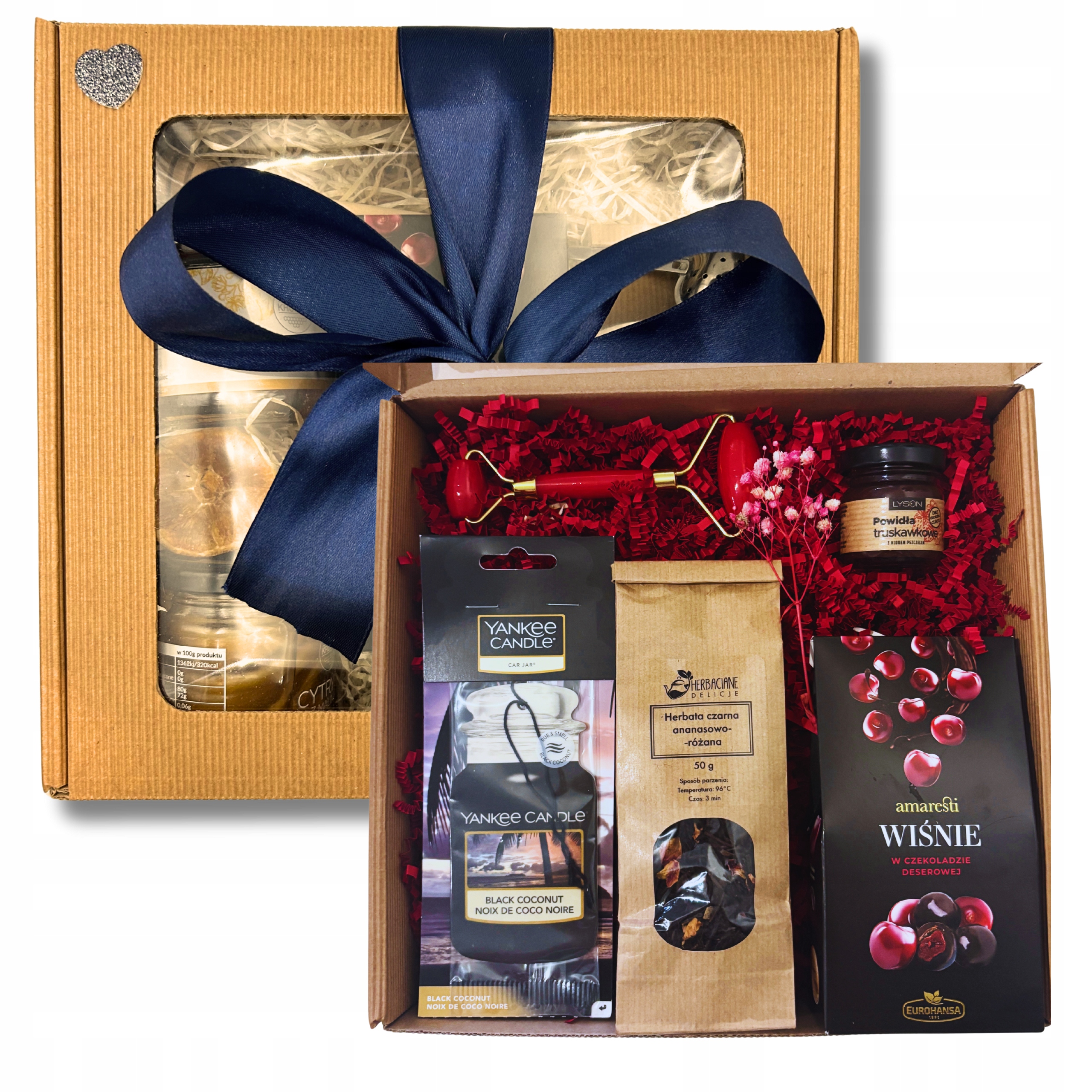 Levně Dárková Sada Masážní Váleček Na Obličej Třešně Čaj S Ypaný V Krabičce Dárek