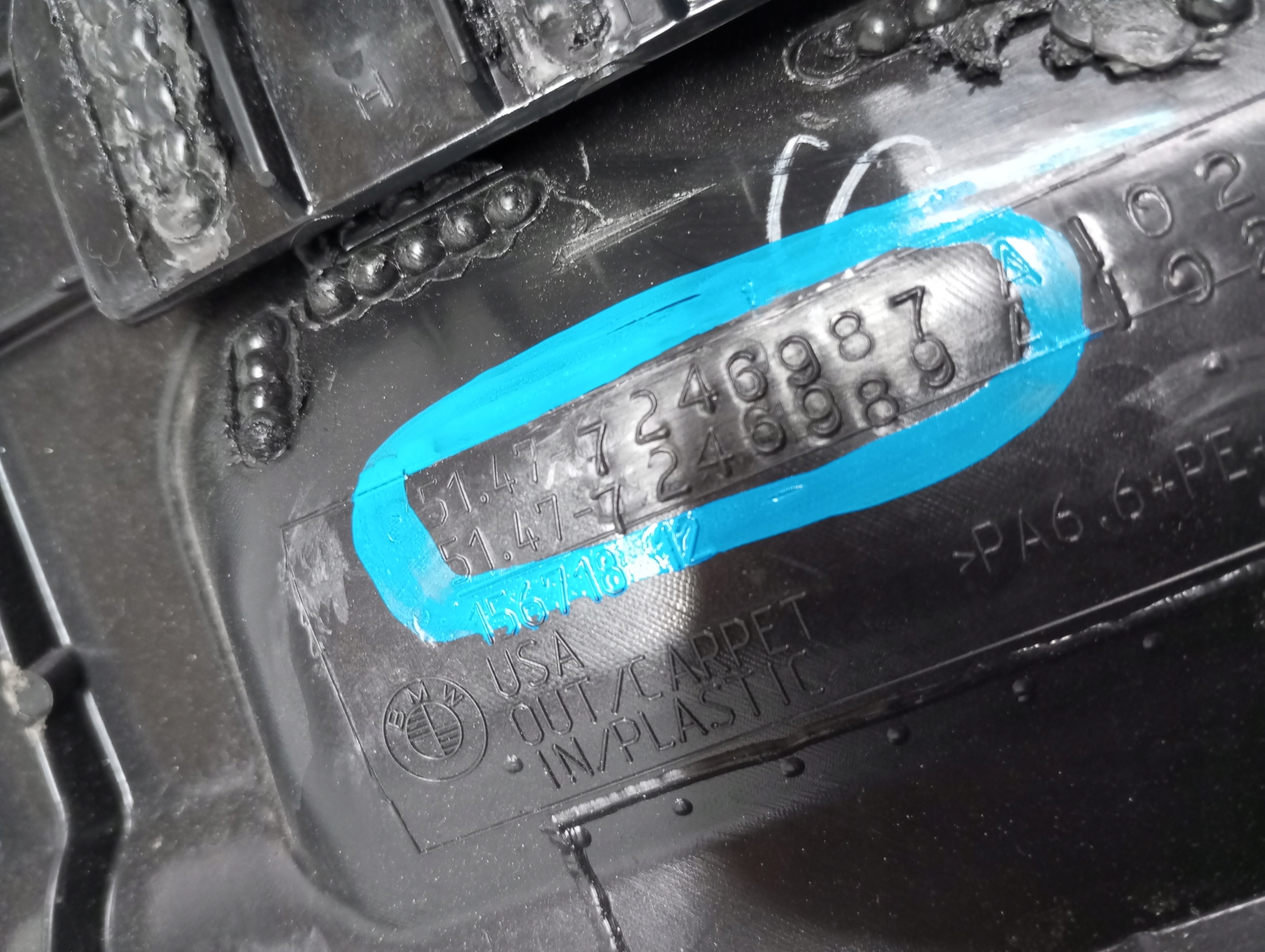 side upholstery boot BMW X6 F16 7246987