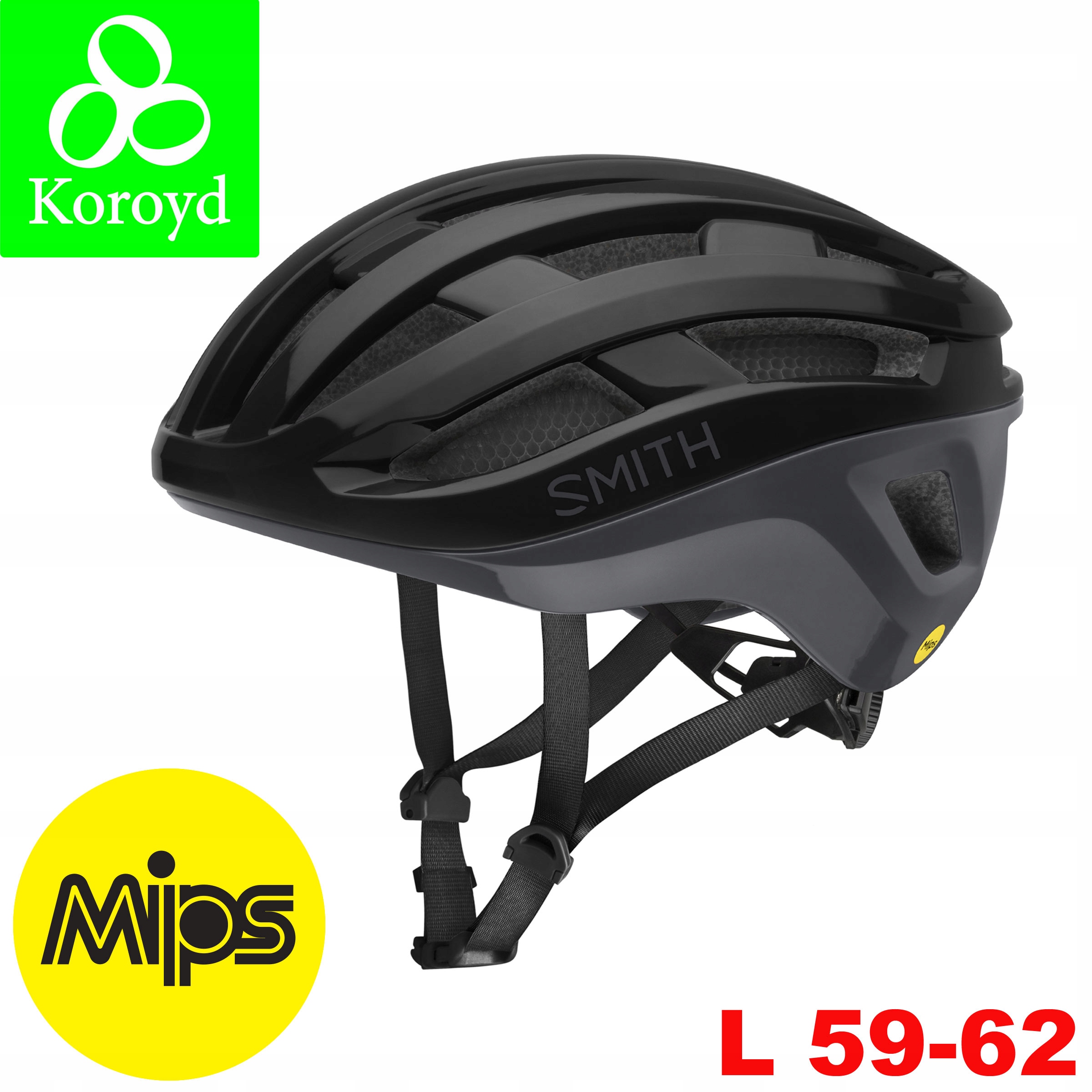 Smith Kask rowerowy szosowy gravel Persist 2 Mips Koroyd L 59-62 Czarny