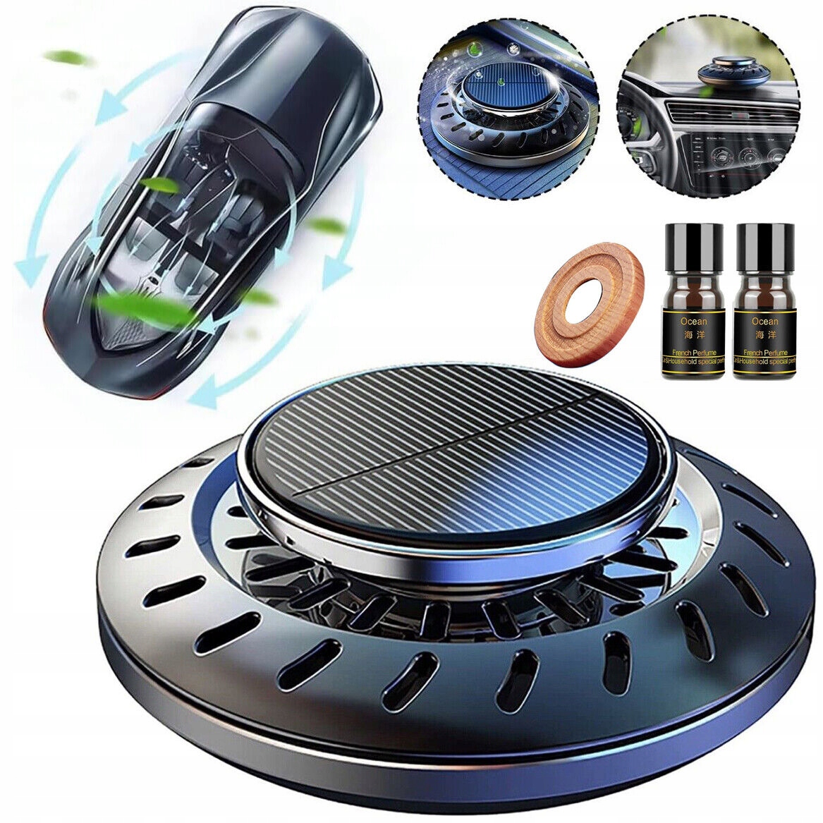 Samochodowy Odświeżacz Powietrza, Zapachowy Solarny Dekoracja Samochodu