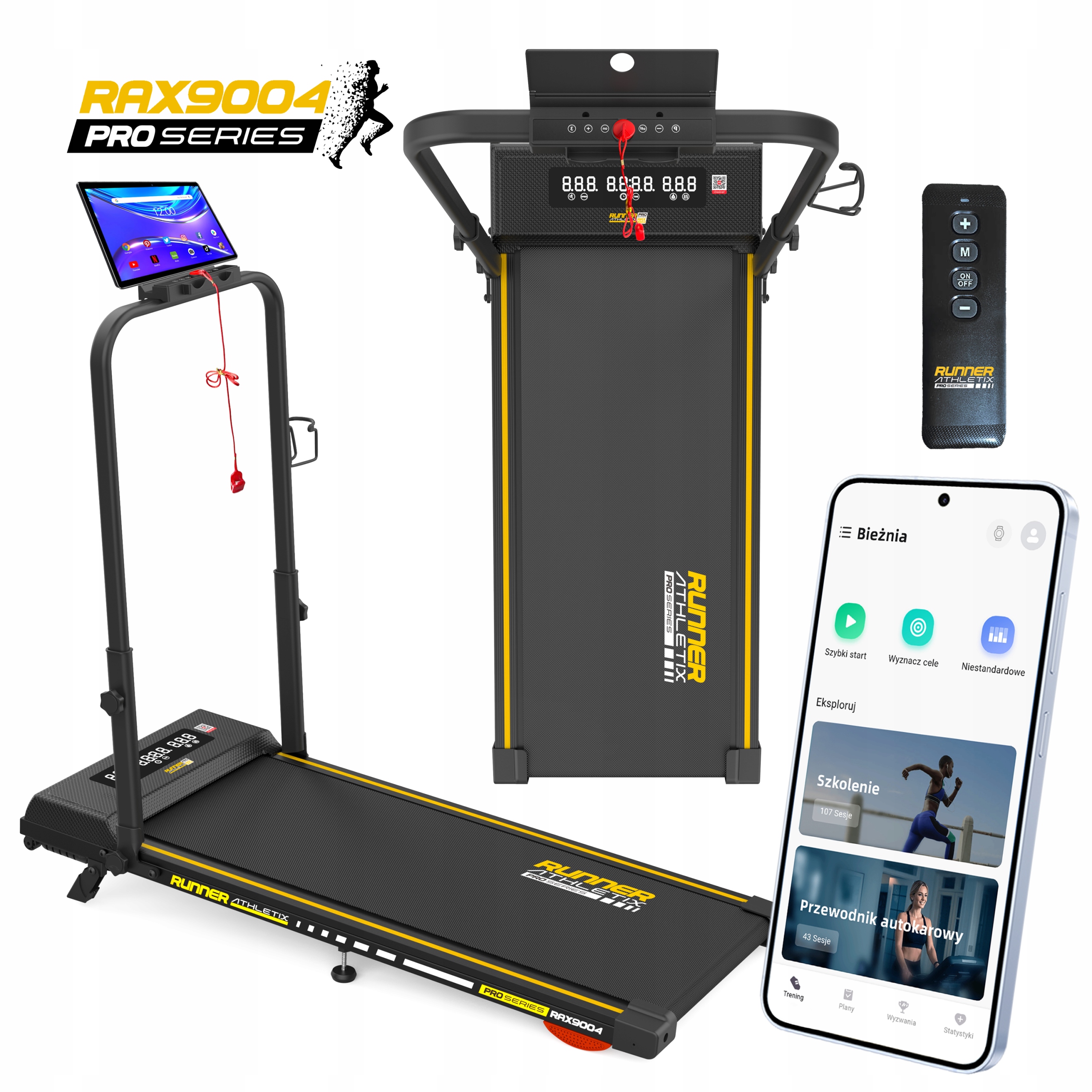 Domácí skládací elektrický běžecký pás Walkingpad Runner Tichý 12 km/h RAX9004