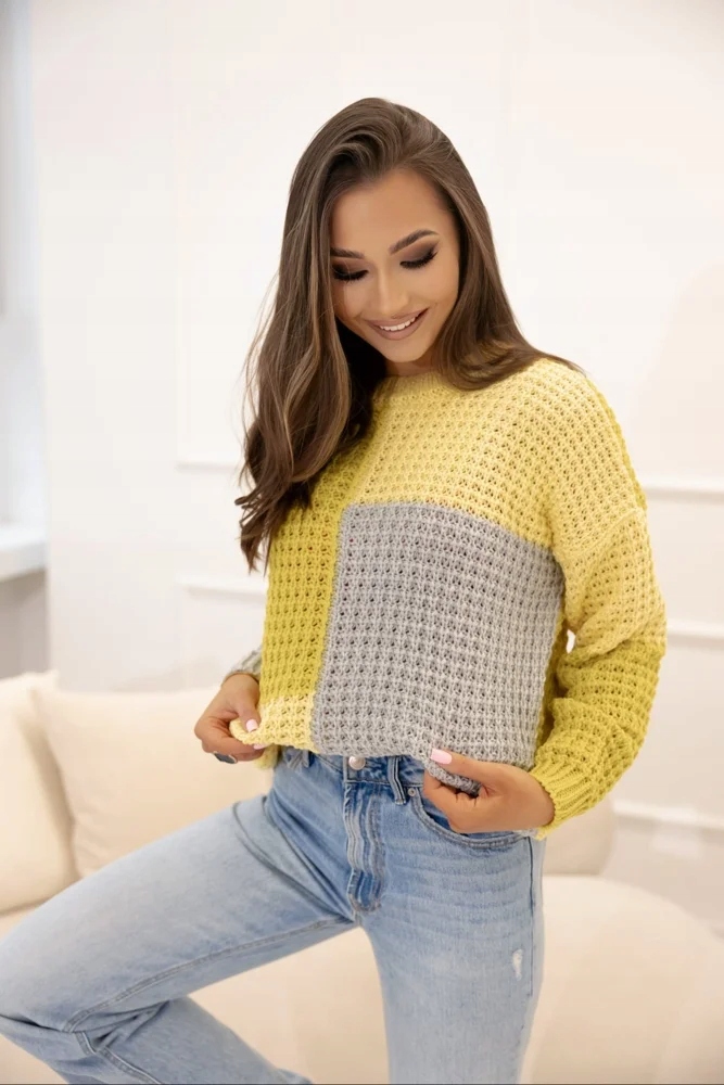 Svetr popelavě žlutý Uni