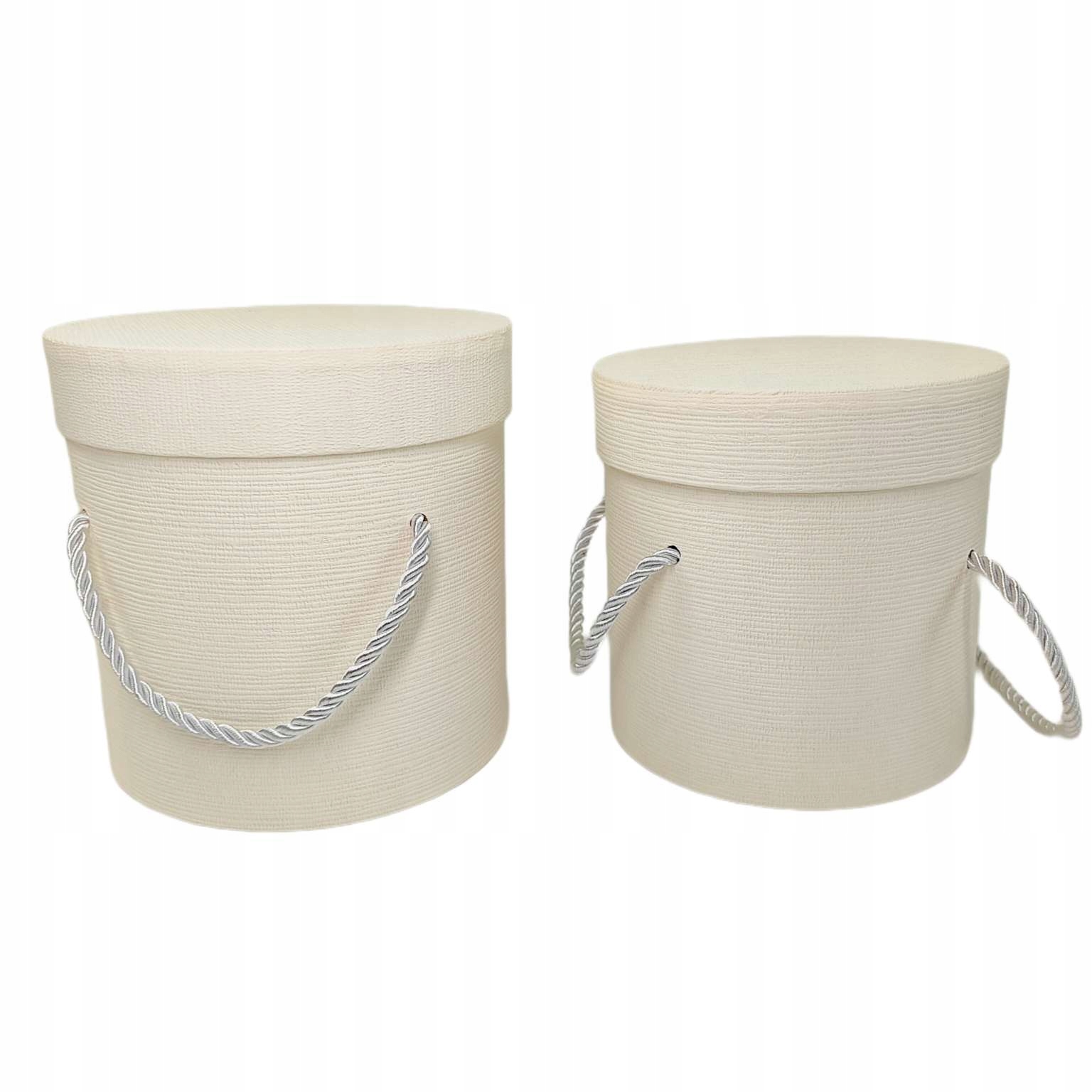 Flowerbox x2 kremowy