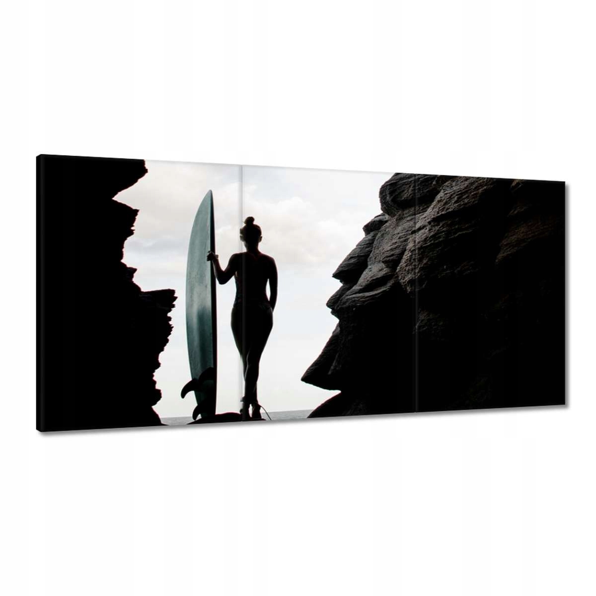 Obrazy 180x90 Žena surfová doska